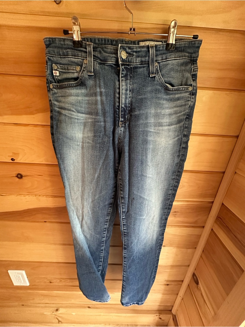 Ag Adriano Goldschmied Women’s Light-Wash Slim Straight Jeans